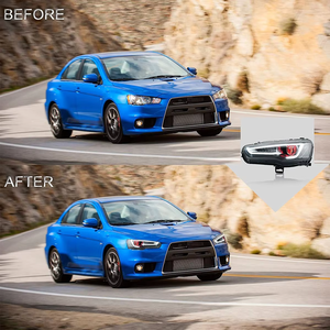 ชุดไฟหน้า LED สำหรับ Mitsubishi Lancer & EVO X 2008-2020 DRL ด้านหน้าพร้อมสัญญาณเลี้ยวตามลำดับไฟหน้าแบบปลั๊ก-N-Play - Product Image 6