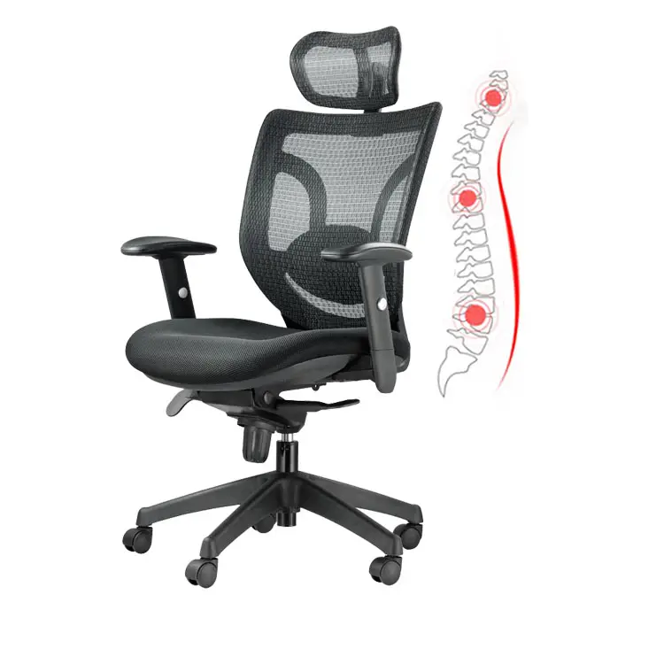Mobilier Commercial de bureau avec mécanisme d'inclinaison au genou, chaises de bureau et de bibliothèque à hauteur avec câble
