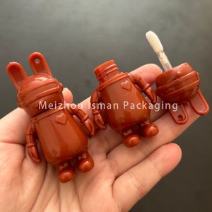2ml dễ thương trẻ em phim hoạt hình Bunny Shaped <span class=keywords><strong>Mini</strong></span> Lip Gloss cọ Wand chai độc đáo môi dầu bao bì mẫu ống với móc chìa khóa vòng - Product Image 2