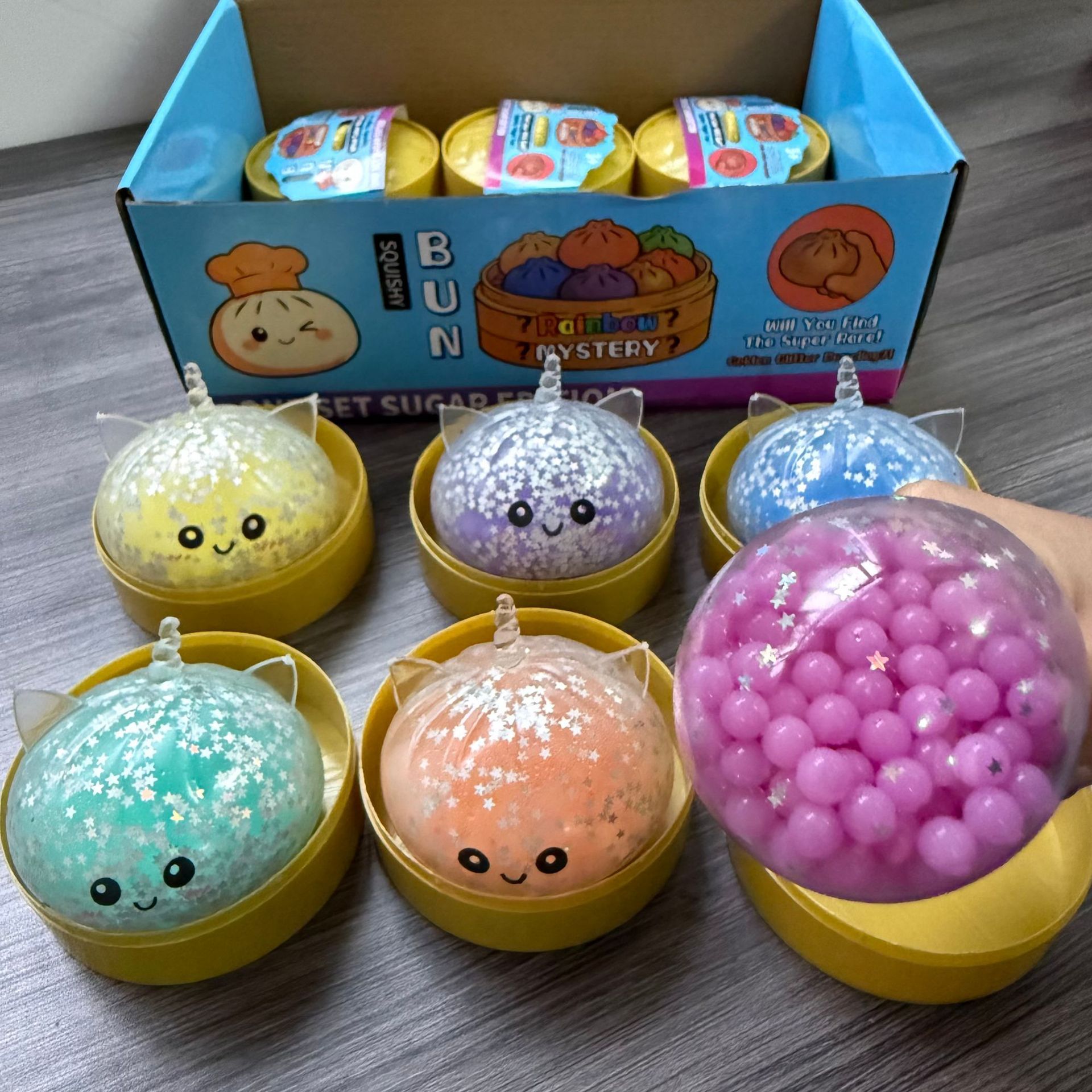 Petits pains à bulles pentagramme licorne de 8,5 cm