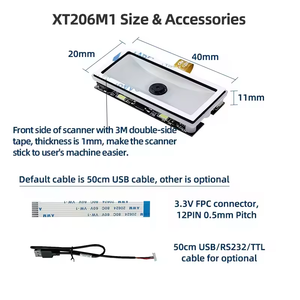 XT206M1 EAN-13条形码内置二维码扫描仪识别和读取条形码模块 - Product Image 5