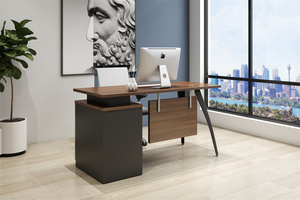 Computadora de oficina moderna de madera, escritorio de acero con patas de 1,2 m, escritorios de oficina modulares para oficina en casa, mesa de cómputo personalizada - Product Image 4