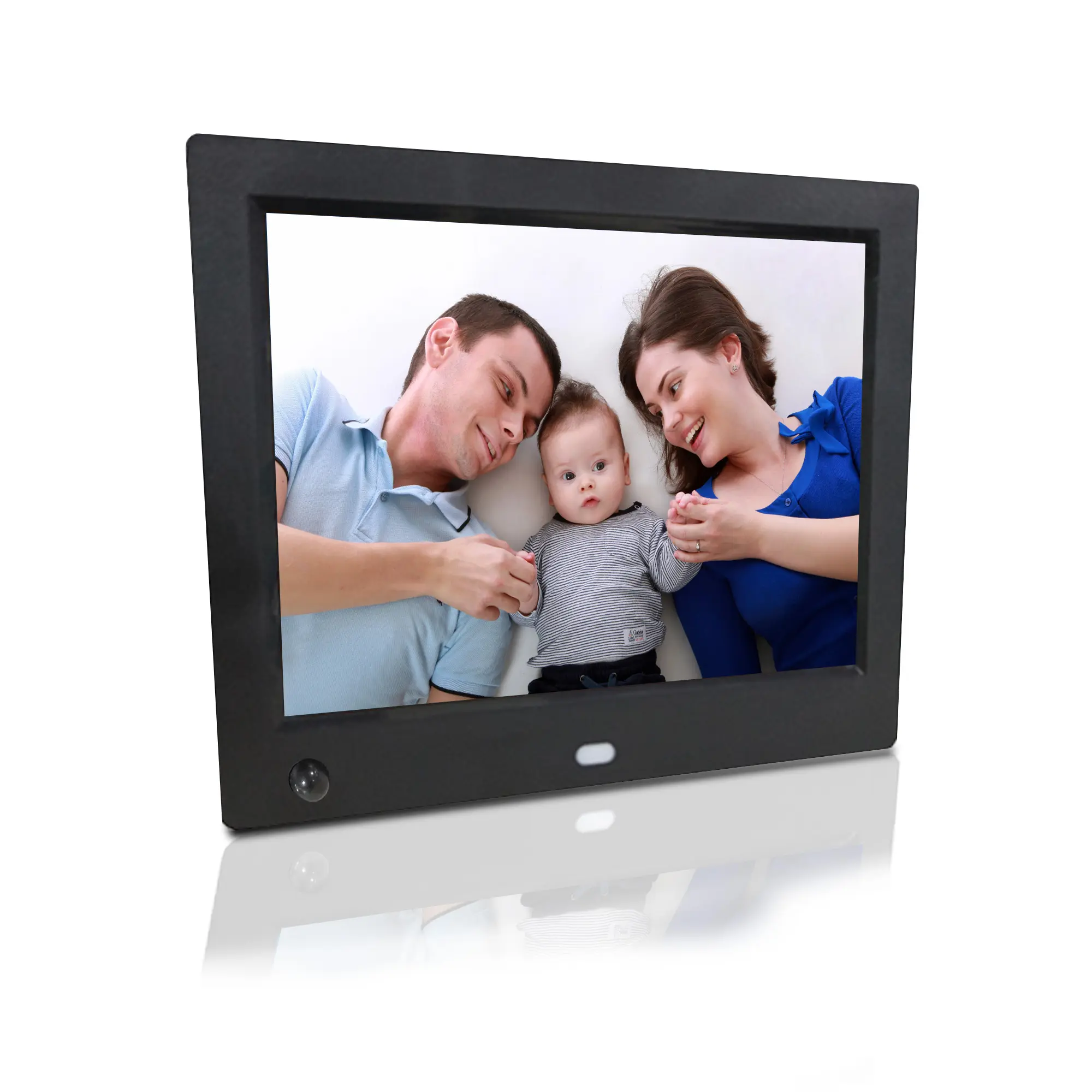 Enerji tasarrufu hareket Mini LCD CE video reklam döngü oynatma 8 inç dijital fotoğraf çerçevesi video oynatıcı