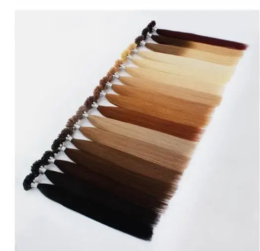 DEKEY CAPELLI 1 g/s 16 "18" 20 "100% Reale Dei Capelli di Remy di Estensione Rosso Del Chiodo Della Cheratina U di Punta di estensioni Dei Capelli Umani naturali 100 g/pacco