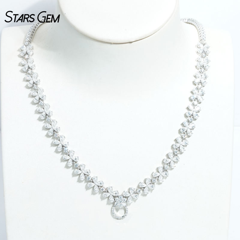Moissanite Necklace-DEF