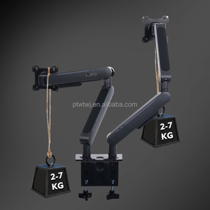 Adjustable Free Standing Two <strong>Computer</strong> LED Displays Stand Dual <strong>Monitor</strong> Desk Stand <strong>LCD</strong> Mount - Product Image 4