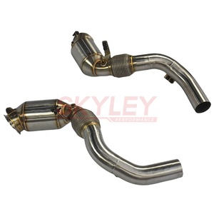 ODM SL Ss304ท่อไอเสียแบบเร่งปฏิกิริยาสำหรับ BMW X5m F85 4.4T การปรับแต่งส่วนหัวของท่อไอเสียที่ไหลสูง