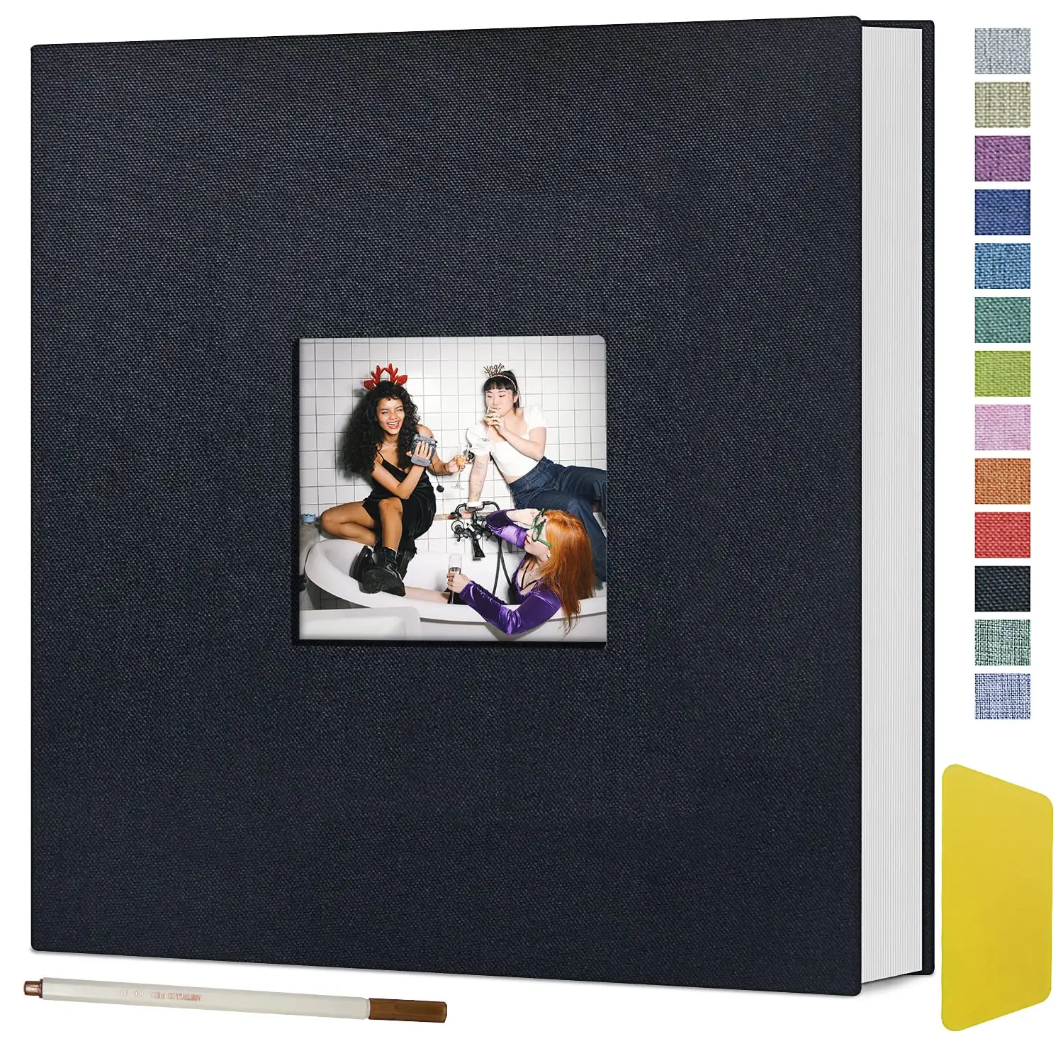 Wholesale Custom Wedding Family Photo Album Books Wholesale Premium Black Photo Album Self Adhesive Scrapbook
