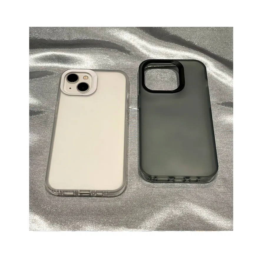 Casing ponsel mewah penutup telepon genggam cat redup untuk fundas iphone 11 12 13 14 15 pro max casing ponsel kantong silikon