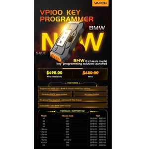 2025 Vapon VP100 Key Programmer Unterstützung 2015-2021 BM-W G Chassis Modells chl üssel BDC2 IMMO System VP100 hinzufügen - Product Image 6