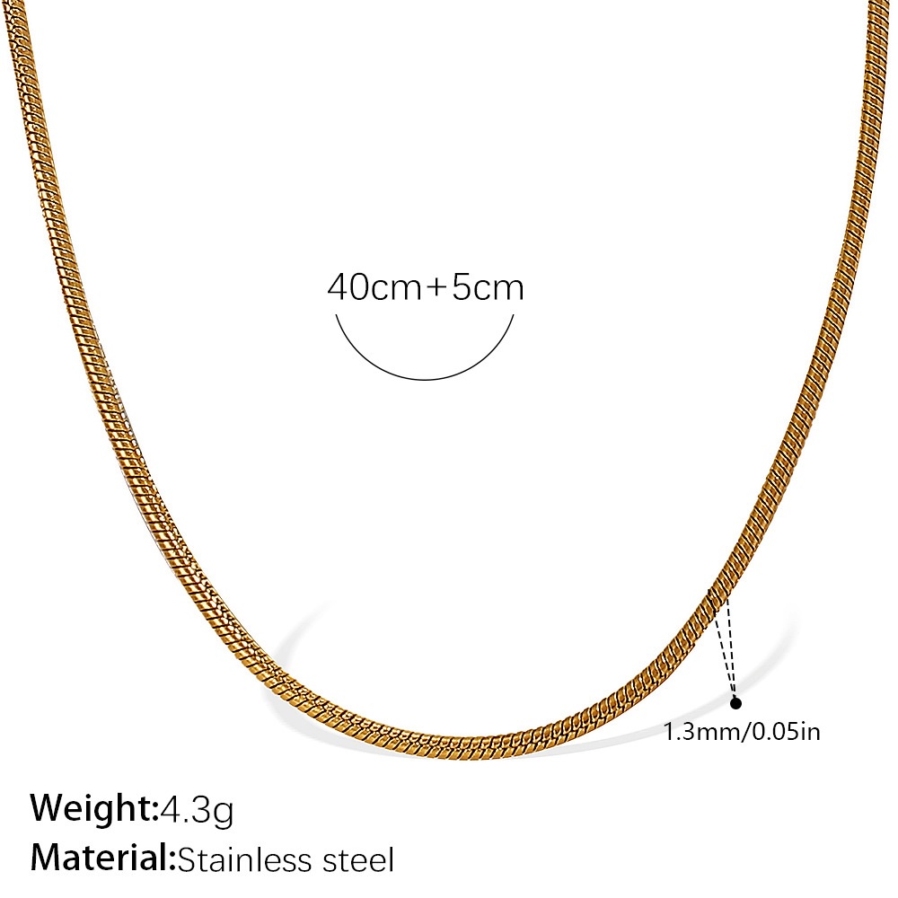 Chaîne en or 1,3mm Snake Bone