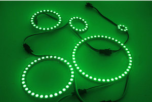 DC5V WS2812B adresli daire halka 2812 RGB piksel IC dahili LED modül lamba 8/16/24/35/45 LED siyah/beyaz PCB Panel ekran - Product Image 5