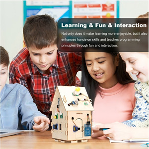 <strong>Arduino</strong> <strong>Compatible</strong> Smart Home Learning <strong>Kit</strong> with Mind+ Graphical Programming, Multi-functional DIY House <strong>Kit</strong>