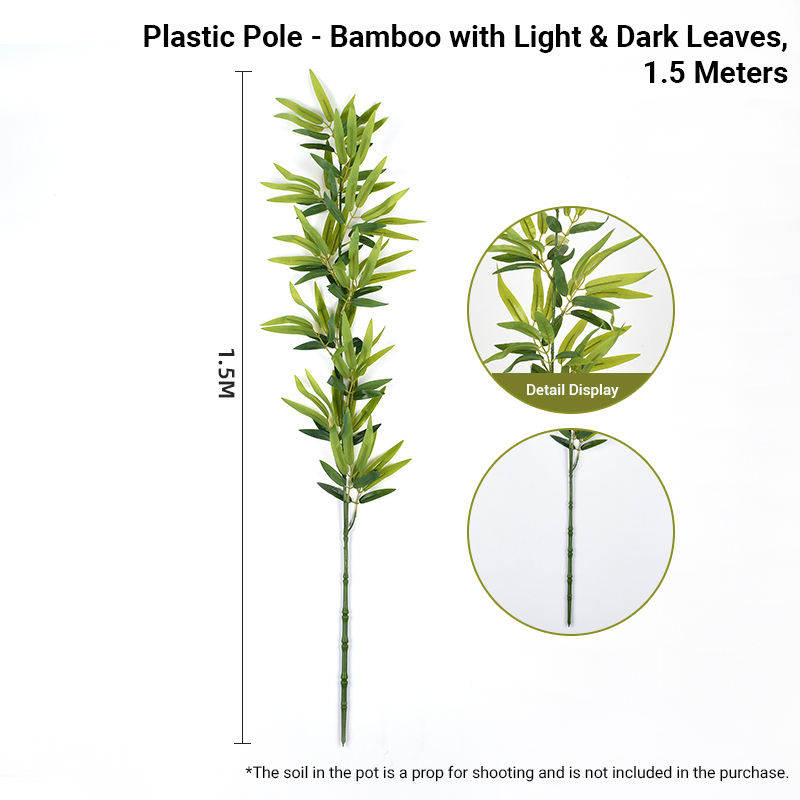 Tige en plastique peu profonde phyllostachys pubescens -1,5 m