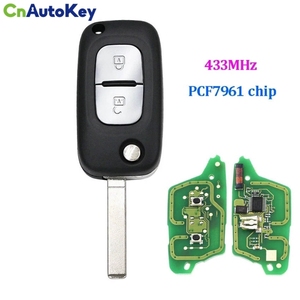 CN010069フリップリモートキー2ボタン433MHZ ID46 PCF7961 CHIP for Megane 3 Scenic 3 Clio 3 Twingo Kangoo Master Modus - Product Image 1
