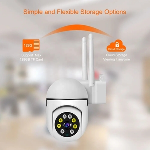 Cámara de vigilancia con bombilla de 2MP, detección de movimiento, detección facial, funciones de seguimiento de movimiento humano, compatible con tarjeta Micro SD - Product Image 4