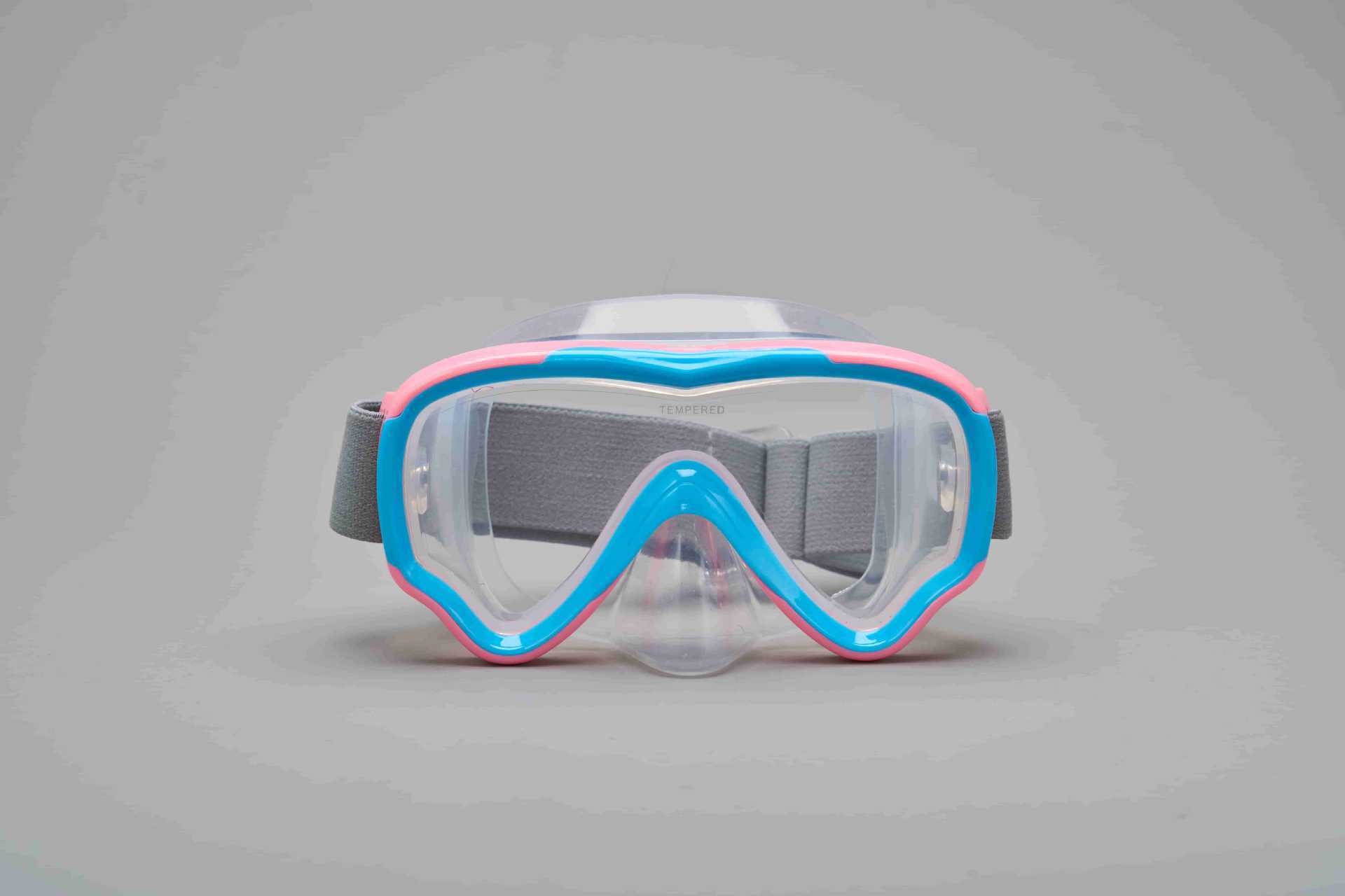 Pink and blue-transparent silicone
