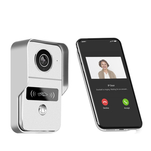 Sistema de timbre de intercomunicación con cámara inalámbrica alimentada por WIFI POE con pantalla táctil inteligente Tuya, intercomunicador de seguridad dorado, Control de acceso - Product Image 1