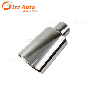 Dekorasyon araba borusu modifiye egzoz susturucu boğaz Tailpipe 57mm giriş paslanmaz çelik Oval <span class=keywords><strong>b</strong></span> m w için evrensel ipuçları