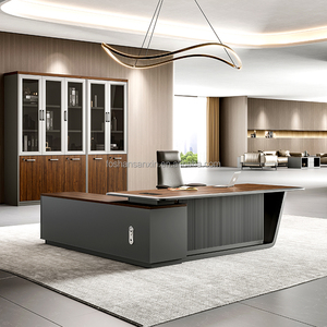 Furniture <strong>Customized</strong> Executive Single Person <strong>Computer</strong> Desk with Side Cabinet Office Table - Product Image 1