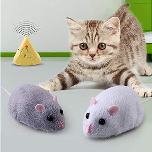 Kablosuz uzaktan kumanda Mini fare kedi oyuncak, peynir kızılötesi uzaktan kumanda simüle kedi oyuncak ve korkutucu arkadaşlar oyuncaklar - Product Image 3