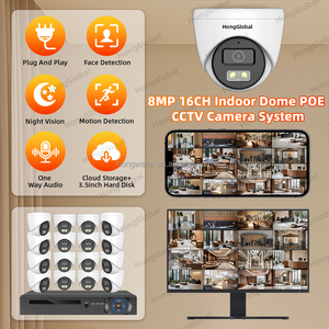 HongGlobal 8MP POE ağ Video kaydedici 16 kanal NVR CCTV ev kamerası 4K Set IP kiti kablosuz etüt güvenlik kamera sistemi - Product Image 2