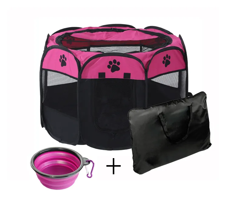 Huisdier Draagbare Opvouwbare Box Oefening Kennel Honden Katten Indoor/Outdoor Tent Met Draagtas Inklapbare Travel Bowl