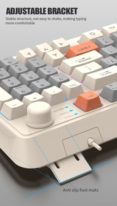 K82 USB kabelgebundene Desktop-Computer-Tastatur dünnschicht-Knöpfe RGB Drei-Farben-Übereinstimmung lumineszierende mechanische Berührung Büro-Spielgebrauch