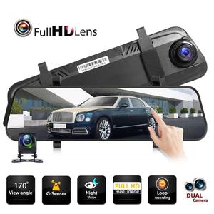 10'' Touch Screen Dual Lens Vehicle Traveling Data Recorder 1080p G-<strong>sensor</strong> Parking Monitor Rearview <strong>Mirror</strong> <strong>Car</strong> Camera Recorder - Product Image 5