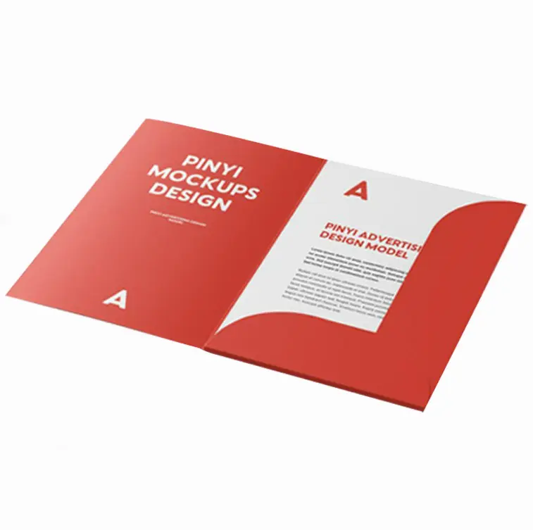 Produci cartella pieghevole tascabile per documenti in carta A4 impermeabile personalizzata con patta