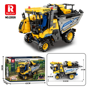 R 22026電気ビルディングブロックセット1:8スケールエンジニアリング車両リモコンハーベスタープラスチックおもちゃに対応 - Product Image 2