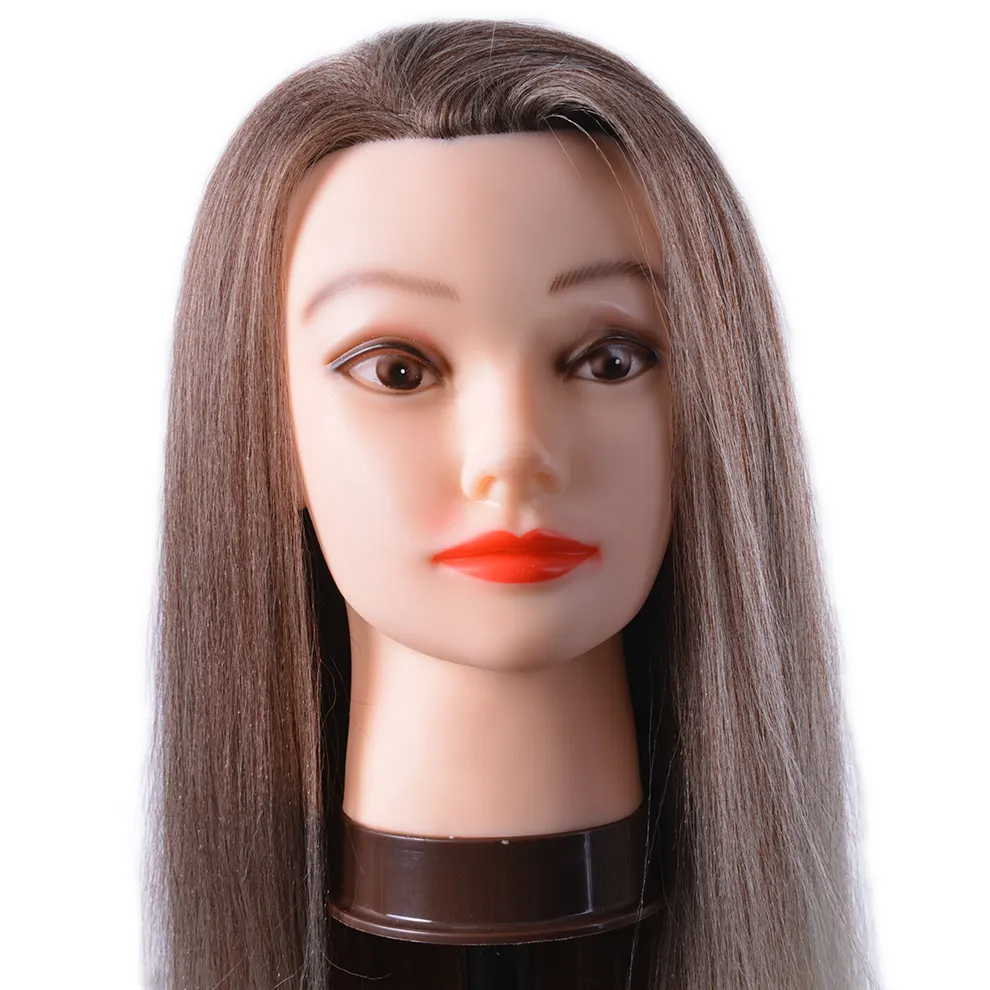 Манекен головы 24 дюйма Премиум манекен из синтетических волос голова для практики парика для укладки волос