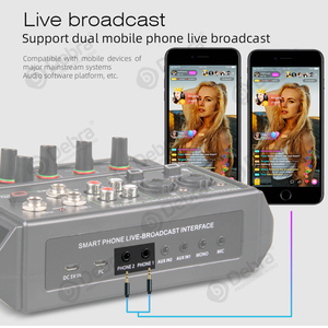 Debra Audio D4-LIVE Professional 4-Channel SoundCard with 16DSP BT5.0 Reverbe for Pc Smartphone <strong>Recording</strong> - Product Image 5