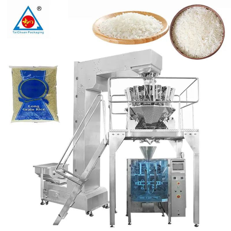 Chine prix bon marché Machines de remplissage et d'emballage verticales automatiques de 200g 1kg 1.5kg de riz et de sucre