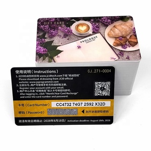Mini-MOQ individueller Druck Barcode und einzigartiger Code Geschenk-Gutscheine mit Kunststoff-Karte - Product Image 6