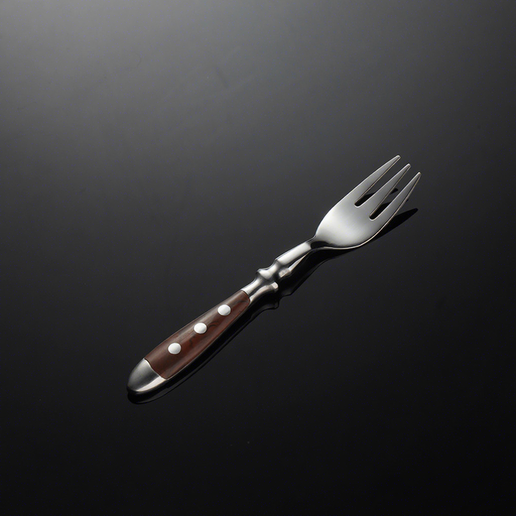 Brown tea fork