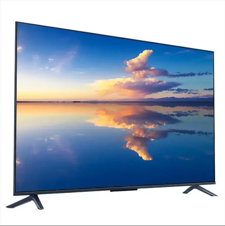 2024 Directo de fábrica 4K LED Smart TV 80-98 pulgadas LCD HDTV con sistema de recepción PAL NTSC Gabinete negro para uso en hoteles