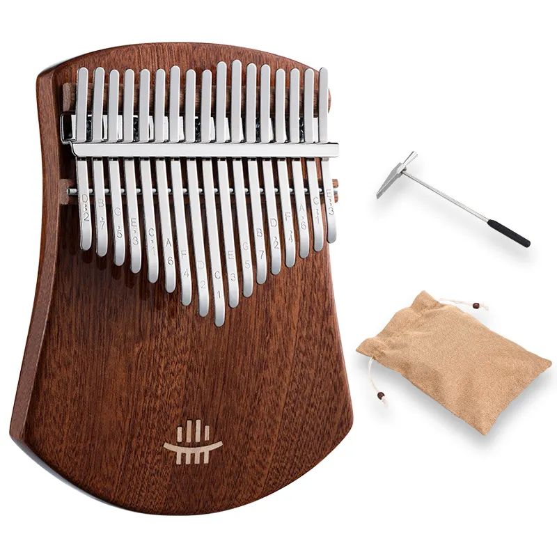 Hluru vente en gros Kalimba 17 clés Piano à pouce Kalimba Instrument de musique corps KA17-Sapele