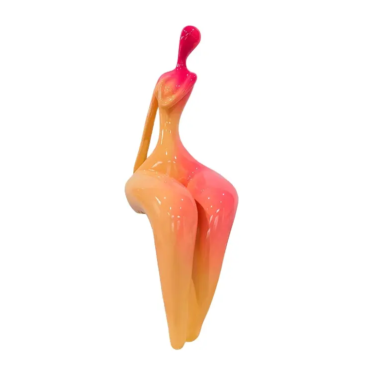 Estatua de resina de cuerpo de arte abstracto moderno personalizada, decoración de escritorio de Hotel para el hogar, escultura de fibra de vidrio humana