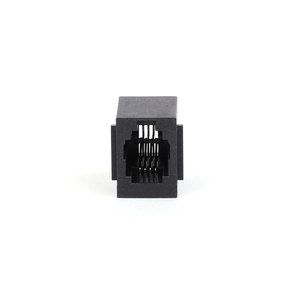 Kulaklar ile 180 derece plug-in kurulu RJ11/RJ12 telefon Jack konnektörü 4P4C dişi soket - Product Image 1