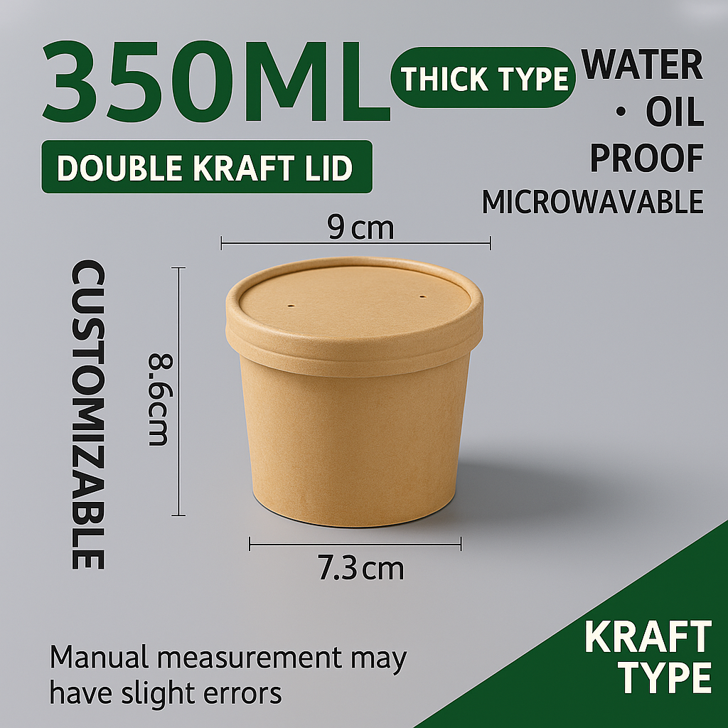 Tapa de 350ML Kraft