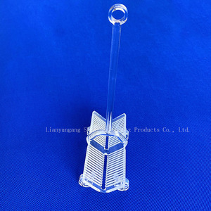 <strong>Custom</strong> High-Temperature Resistant Quartz Boat Silicon Wafer Cleaning Rack Industrial Application for Quartz Groove Boat <strong>Sio2</strong> - Product Image 3