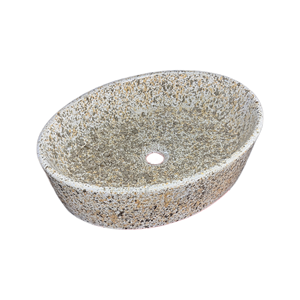 Modern Round Ceramic Basin <strong>Sink</strong> Easy Mount Installation for Bathroom and Kitchen Use Oval <strong>Shape</strong> for Countertop Wash - Product Image 1