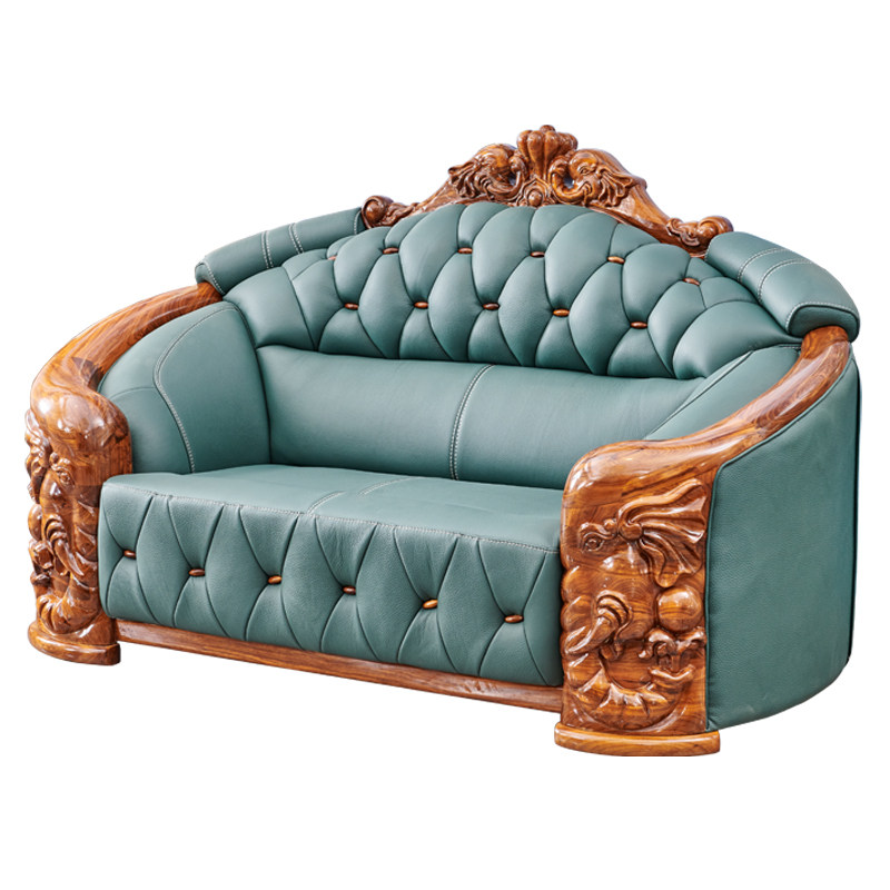 Ebony wood sofa two-seater