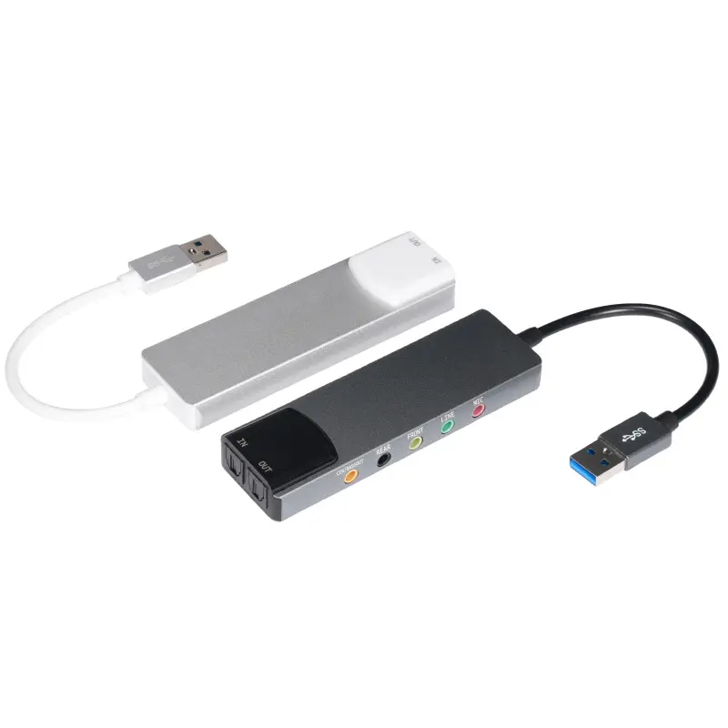 USB 5.1 canale audio microfono per Computer portatile/Desktop installazione esterna in fibra ottica Chat vocale/gioco/trasmissione in diretta