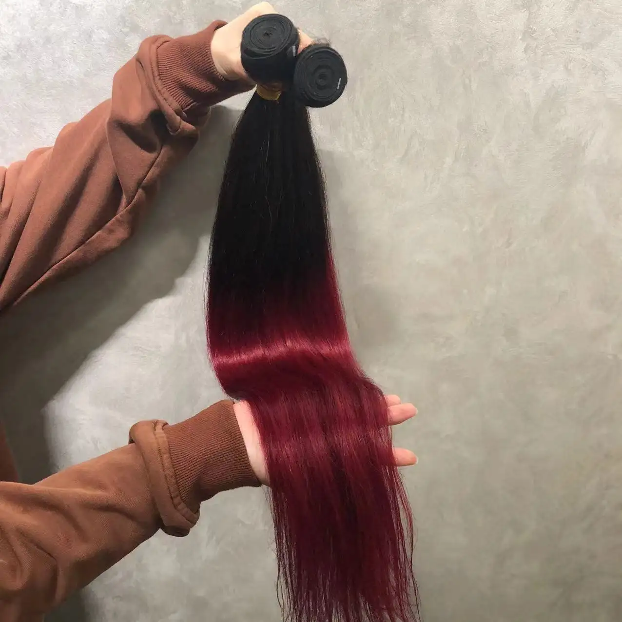 Ghrehair factory Wholesale Remy 100% Human Hair Virgin Bundles Double Drawn Long Wave Cuticle aligned Virgin Hair weave