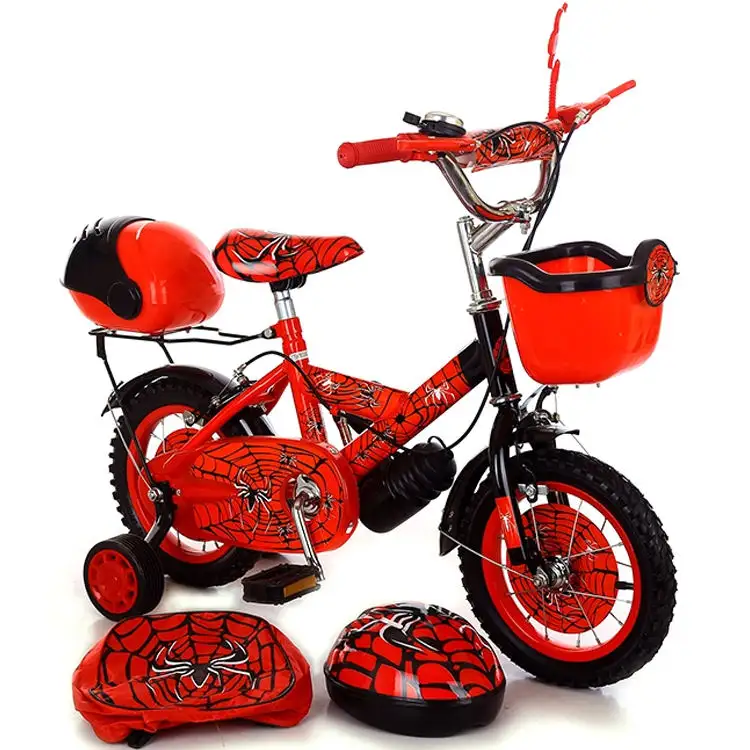 China fábrica fornecedor CE aprovado transporte pequena bicicleta para crianças bicicleta 12 COOL criança bicicleta com capacete escola saco espelho