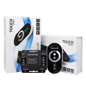 Metal 12V 24V Atenuación continua 18A PWM LED Dimmer 6Key Full Touch RF Control remoto RGB CCT Módulo LED Controlador de tira de luz