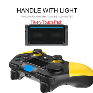 2020 nuevo diseño colorido construido en batería de 1000mAh y panel táctil de vibración Blue-tooth4.0 PC PS4 controlador inalámbrico Gamepad
