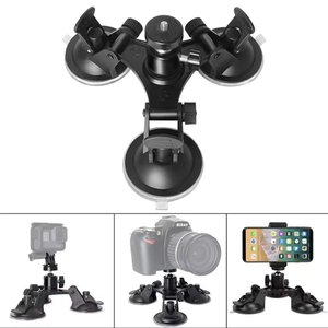 トリプルサクションカップマウントDJI OSMOアクション5 4 3 GoPro 13 12 11 10 9 8付き1/4 "Insta360 X5 X4 X3用標準スレッドアダプター - Product Image 6